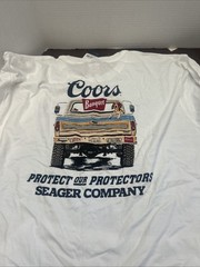Coors Banquet Beer Seager T-Shirt Men XXL WHITE Graphic TSHIRT PICK UP TRUCK NEW