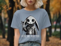 Alice in Wonderland T-Shirt: White Rabbit Mad Hatter Tee