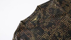 MENS PREMIERE Casual SLIM FIT SHORT SLEEVE SHIRT BLACK GOLD REPTILE NEW NWT 201B
