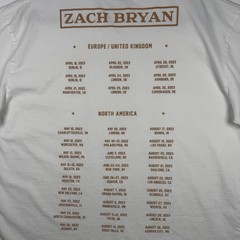 Zach Bryan ‘The Burn Burn Burn Tour 2023’ Concert Double Sided Print T-Shirt L