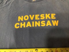 2 XXL “NOVESKE CHAINSAW” Tshirts, Blue, Gilden Shirts, Blue