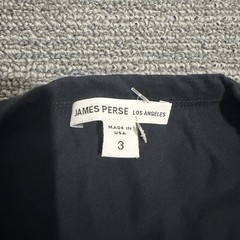 Standard James Perse Shirt Mens 3 Large Blue Cotton Long Sleeve Crew USA Made