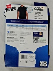 NEW Hanes Moves 3 Pack Men 2XL X-Temp Performance Crew Neck Tees Breathable Mesh