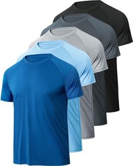 BALENNZ Workout Shirts for Men, Moisture Wicking Quick Dry Active Athletic Me…