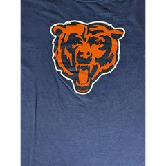 NFL Team Apparel Chicago Bears Graphic T-Shirt Mens Navy Blue Orange Logo Tee