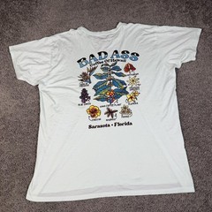 Bad Ass Coffee Of Hawaii Shirt Mens 2XL Green Sarasota Florida Back Print