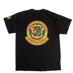 USMC Men’s Size L 2nd Battalion 4Th Marines Short Sleeve Black T-Shirt NEW