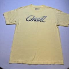 O’neill Shirt Size M Soft Yellow Surfing First Name in the Water Cotton #0085