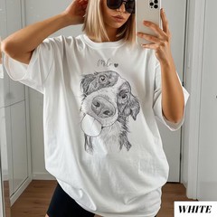 Custom Dog Portrait Photo Comfort Tee