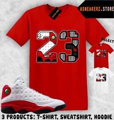 Tee Shirt Matching AJ 13 Chicago 2026 To Match Sneaker Retro Number 23 T-Shirt