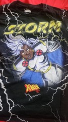 Marvel X-Men ‘97 Storm All Over Print T Shirt Size L Black Lightning Front Back