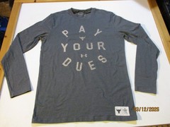 THE ROCK PAY YOUR DUES DWAYNE JOHNSON BRAHMA BULL UNDER ARMOUR L/S T-SHIRT SM