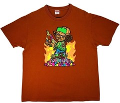 Supreme New York Molotov Kid Tee Rustic Orange T Shirt Mens Size Large L USA