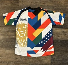 Y2K Modelo Cerveza Beer Racing Jersey Men’s XL Flags All Over Print Graphic