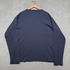 Polo Jeans Co Ralph Lauren T Shirt Mens 2XL Blue Long Sleeve V-Neck Y2K 90s