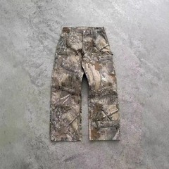 Woodland Camouflage Pants Belt Loops Outdoor Streetwear Casual Cargo Trousers