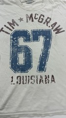 Tim McGraw Shirt Mens Medium White 67 Louisiana 2009 Summer Tour Band Tee