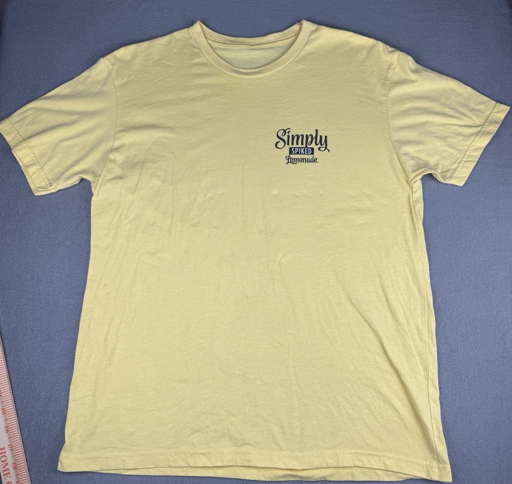 Simply Spiked Lemonade T-Shirt~Men’s Large~Yellow~Preowned Good Condition !!!