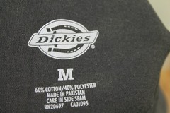 Lot of 2 Dickies Performance Features Moisture Wicking Tee Sz M: Black & White