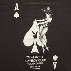 Vintage A1 Playboy Club Tokyo Japan 1976 Anime T Shirt Adult Medium 38×25