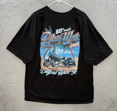 Suna Shirt Adult 3XL XXXL Black Motorcycle Biker Daytona Beach Bike Rally Mens