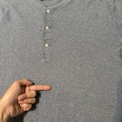 Double RL Ralph Lauren Shirt Mens XL Blue Thermal Waffle Henley Long Sleeve RRL