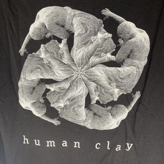 Vintage CREED Shirt Mens Large Black Human Clay 2-sided 1990s- orig. DELTA Tee