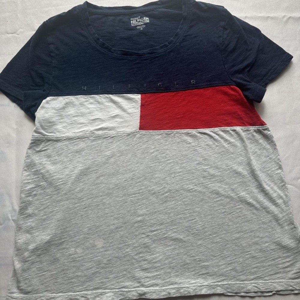 Tommy Hilfiger Denim Color Block T-Shirt Medium