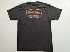 Brixton Quality Co Graphic T Shirt Mens Black Logo Tee