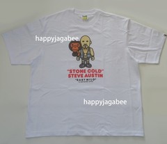 A BATHNIG APE Men’s BAPE WWE STONE COLD STEVE AUSTIN BABY MILO RELAXED FIT TEE
