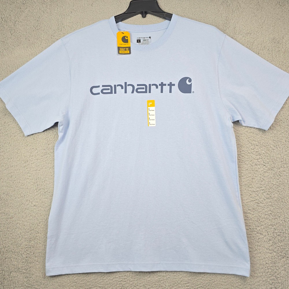 CARHARTT Shirt ADULT LARGE BLUE HEAVYWEIGHT OUTDOOR Rugged WORK WEAR NWT