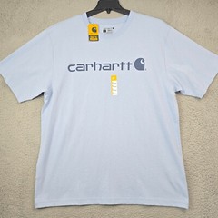 CARHARTT Shirt ADULT LARGE BLUE HEAVYWEIGHT OUTDOOR Rugged WORK WEAR NWT
