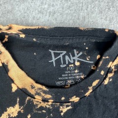 Pink Trustfall Tour Graphic T-Shirt Bleach Wash Black Medium Concert Merch
