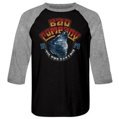 Bad Company Wolf Head 74 3/4 Sleeve Raglan T-Shirt