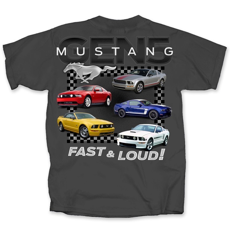 Joe Blow Ts Ford Mustang Gen 5 Fast & Loud Mens Gray T-Shirt 5th Boss 302 GT 5.0