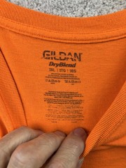 Gildan DryBlend Shirt Mens 3XL Orange Pocket Tee Crewneck Tagless Short Sleeve