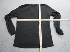 Marine Layer Henley Shirt Mens Medium Gray Long Sleeve Pullover Soft Lightweight