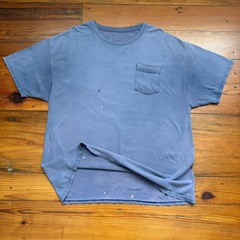 Vintage Gradient Sun Faded Pocket T-Shirt Men’s Size XL Blue WIP Work Worn