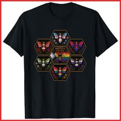 Protect The Hive Pride LGBTQ Bee Queer Community Black Cotton T-Shirt S-5XL