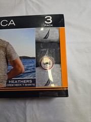 NAUTICA 3 Pack Shirts Men’s Medium Cotton Crew Neck Classic Fit Soft