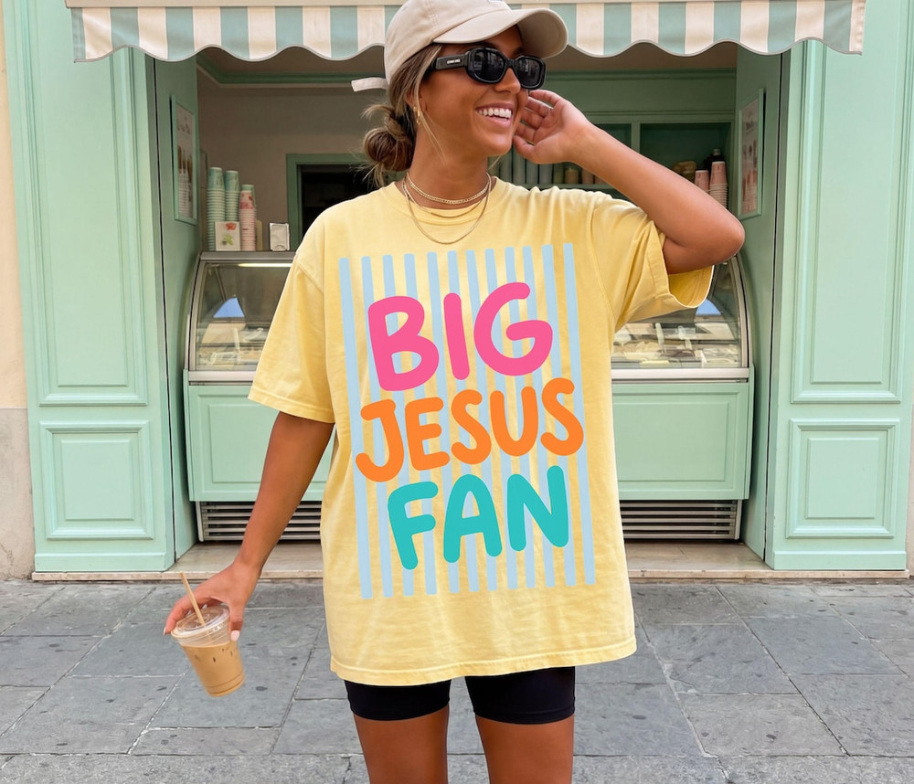 Big Jesus Fan Christian Religious T-Shirt for Women