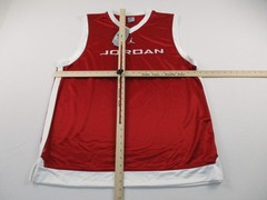 Vintage Air Jordan Shirt Mens XL Red Athletic Tank Top Y2K Baggy Satin Silky