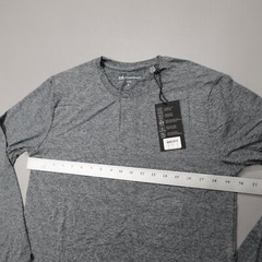 7 Diamonds Core Henley Performance Shirt Long Sleeve Dusk Blue Athletic Size S