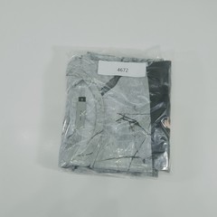 Sheshe’s Graphic Print T-Shirt Gray Marble Design Streetwear Fashion Mens Small