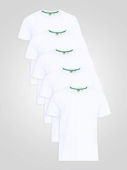 D555 Duke Big Mens White Crew Neck T-Shirt 5 Pack Multipack 2XL-10XL