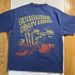 Valabasas Men’s Designer T Shirt Fun In The Sun Oversized Medium Blue. Thick