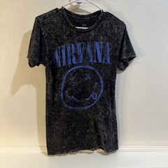 Nirvana Music acid wash t-shirt Size Small Vintage Music 90s hip hop classic 80s