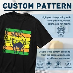 Men’s 180g Pure Cotton T-Shirt – Light Blue Perfectly Imperfect Printed Round