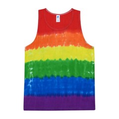 Multi-Color Tie Dye Tank Tops Sleeveless T-Shirts Adult XXL, 100% Cotton