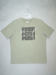 PUMA Shirt Adult Large Green Short Sleeve Activewear Outdoor Sports Mens